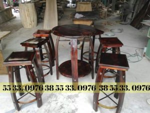bàn ghế trang trí gỗ thông cao cấp