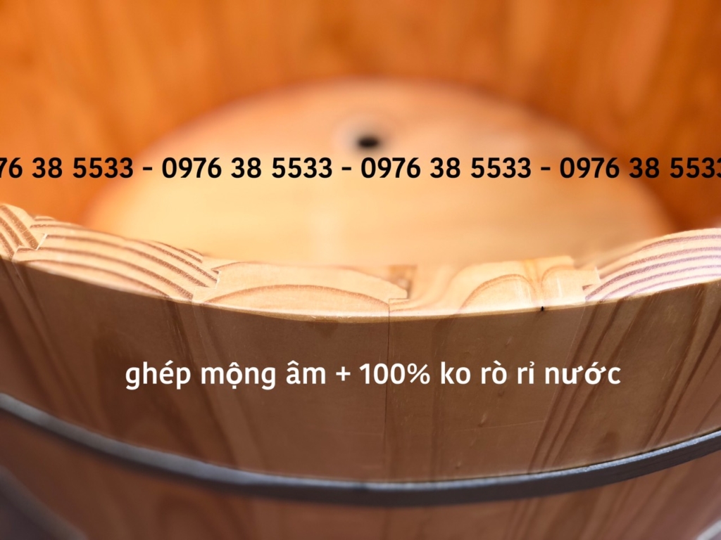 Bồn tắm được ghép mộng âm dương chắc chẵn cam kết 100% ko rò rỉ nước