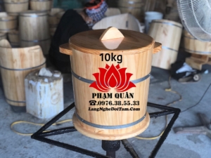 Thùng gỗ đựng gạo 10kg