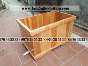 bán bồn tắm gỗ sồi hình vuông cao cấp tại hà nội